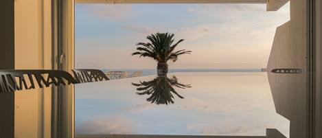 Luxury Villa, 4 Bedrooms, Sea View, Beachfront | Living area | 45-inch Smart TV with digital channels, TV, fireplace