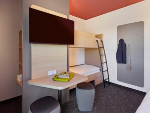 Desk, free WiFi, bed sheets