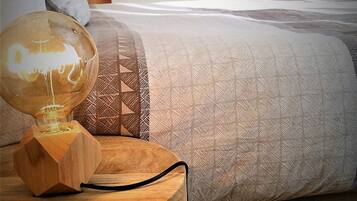 2 bedrooms, soundproofing, iron/ironing board, travel cot