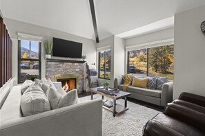 Smart TV, fireplace