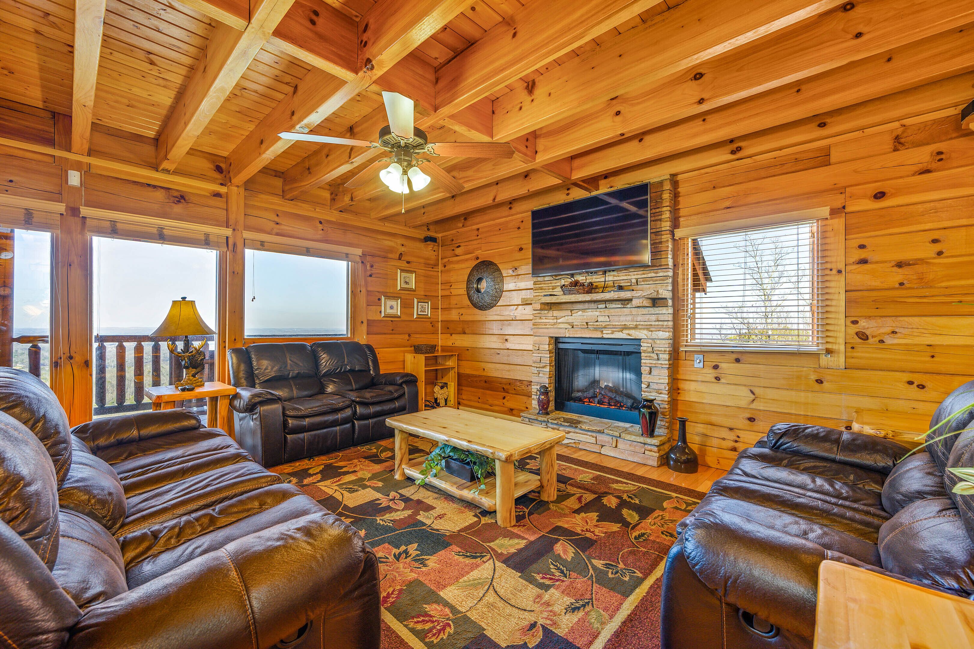 Smart TV, fireplace, video games