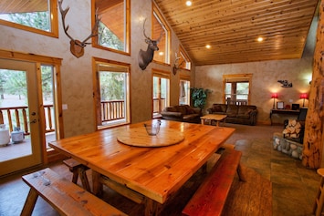 Dining room looking to living area.