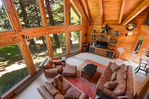 TV, fireplace, DVD player, table football - Bear Lodge - Hot Tub - Forested Setting - Pet Friendly (McCall)