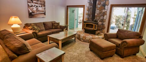 Televisión, chimenea, videojuegos, libros