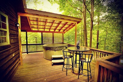 Secluded cabin in Red River Gorge with a Hot Tub and wi-fi