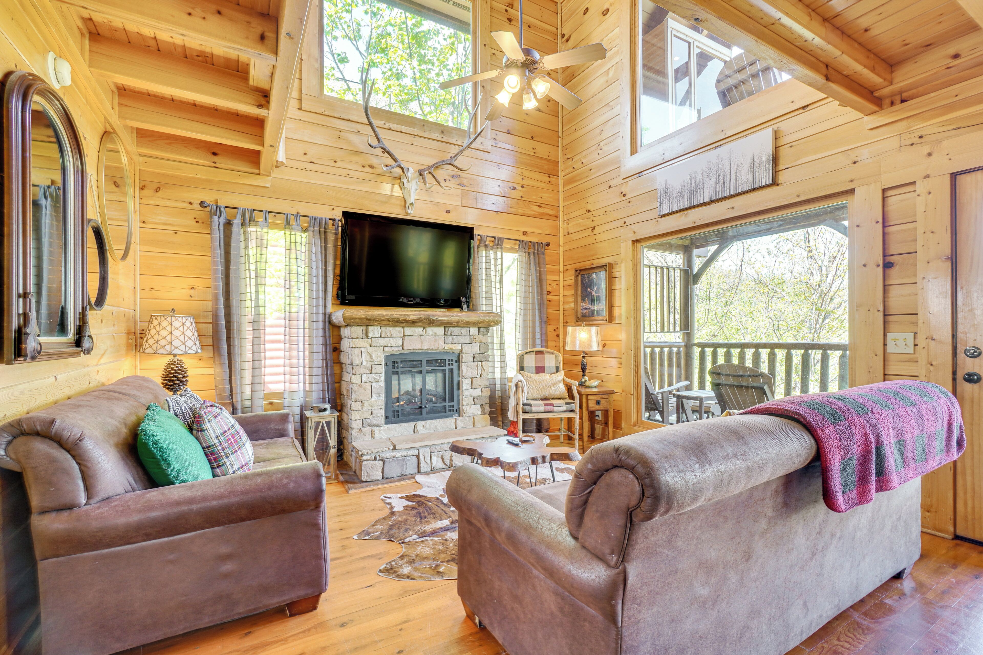 TV, fireplace, video games