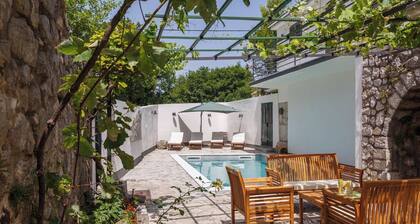 Unique mediterranean stone house with pool