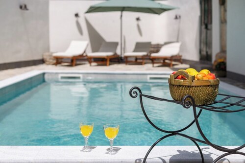 Unique mediterranean stone house with pool