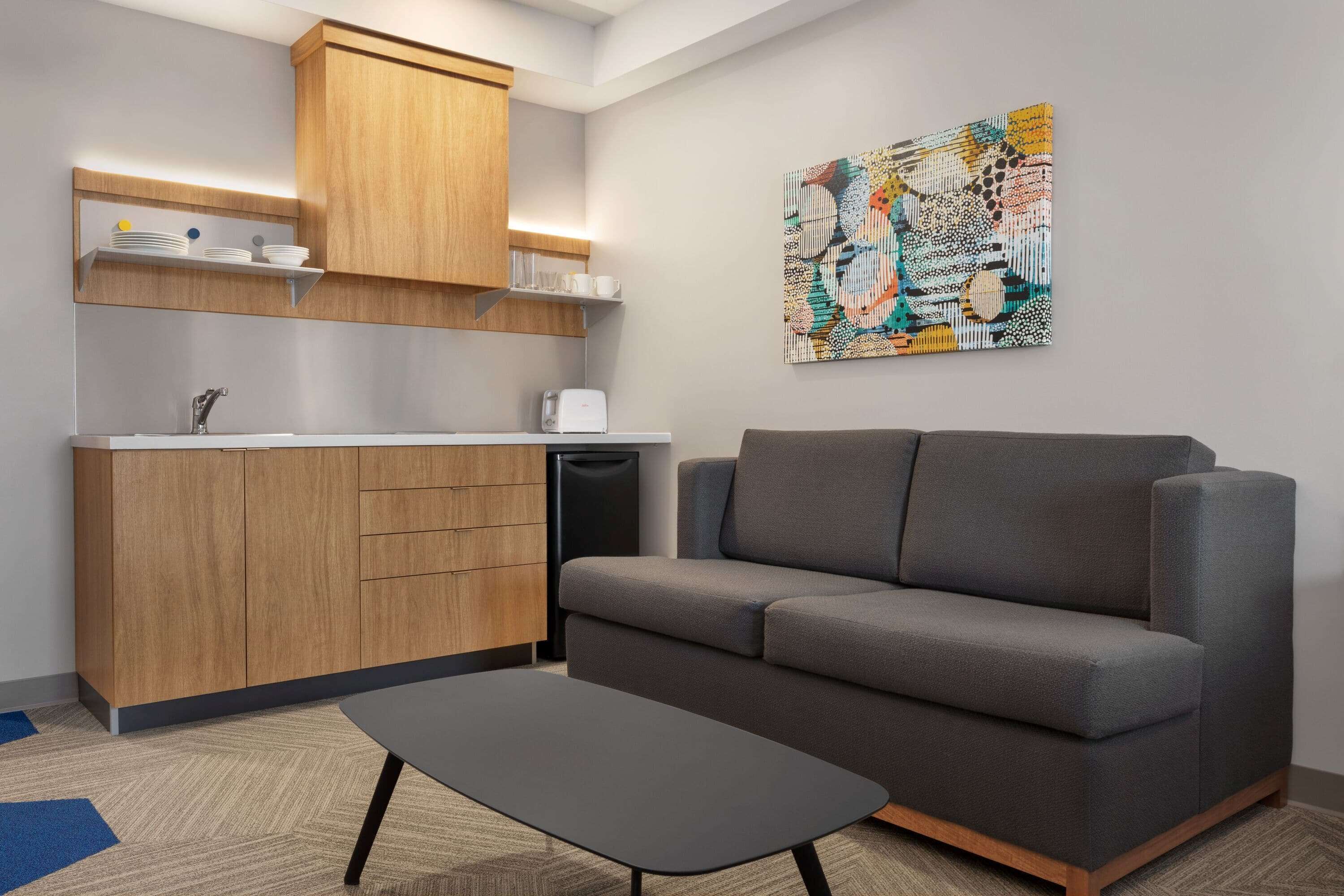 1 bedroom, desk, laptop workspace, iron/ironing board