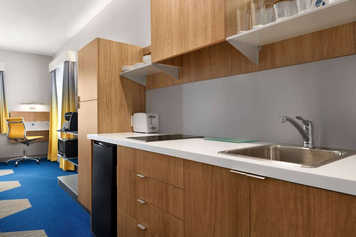 1 bedroom, desk, laptop workspace, iron/ironing board