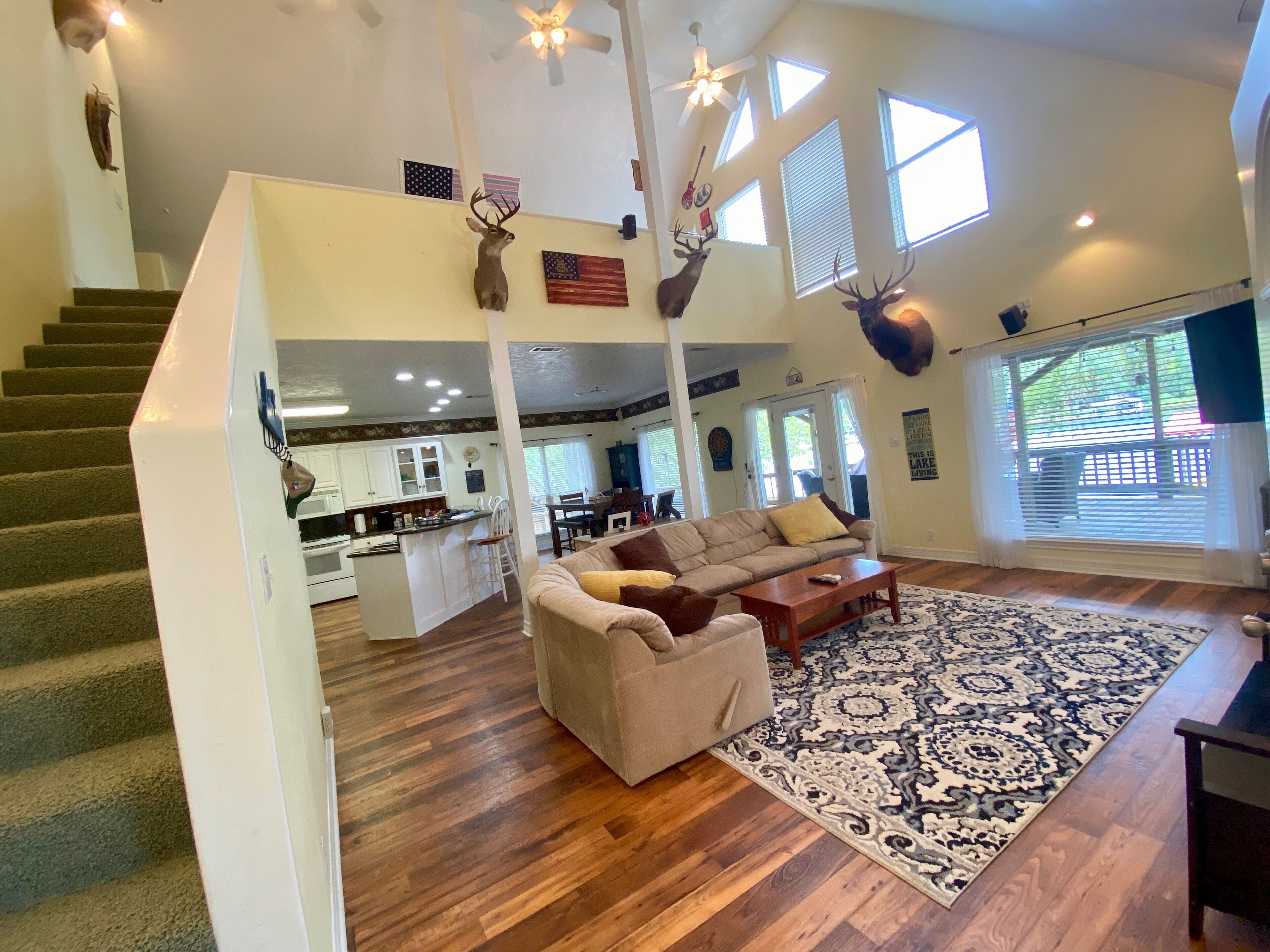 Una Smart TV, una chimenea, videojuegos, un reproductor de DVD