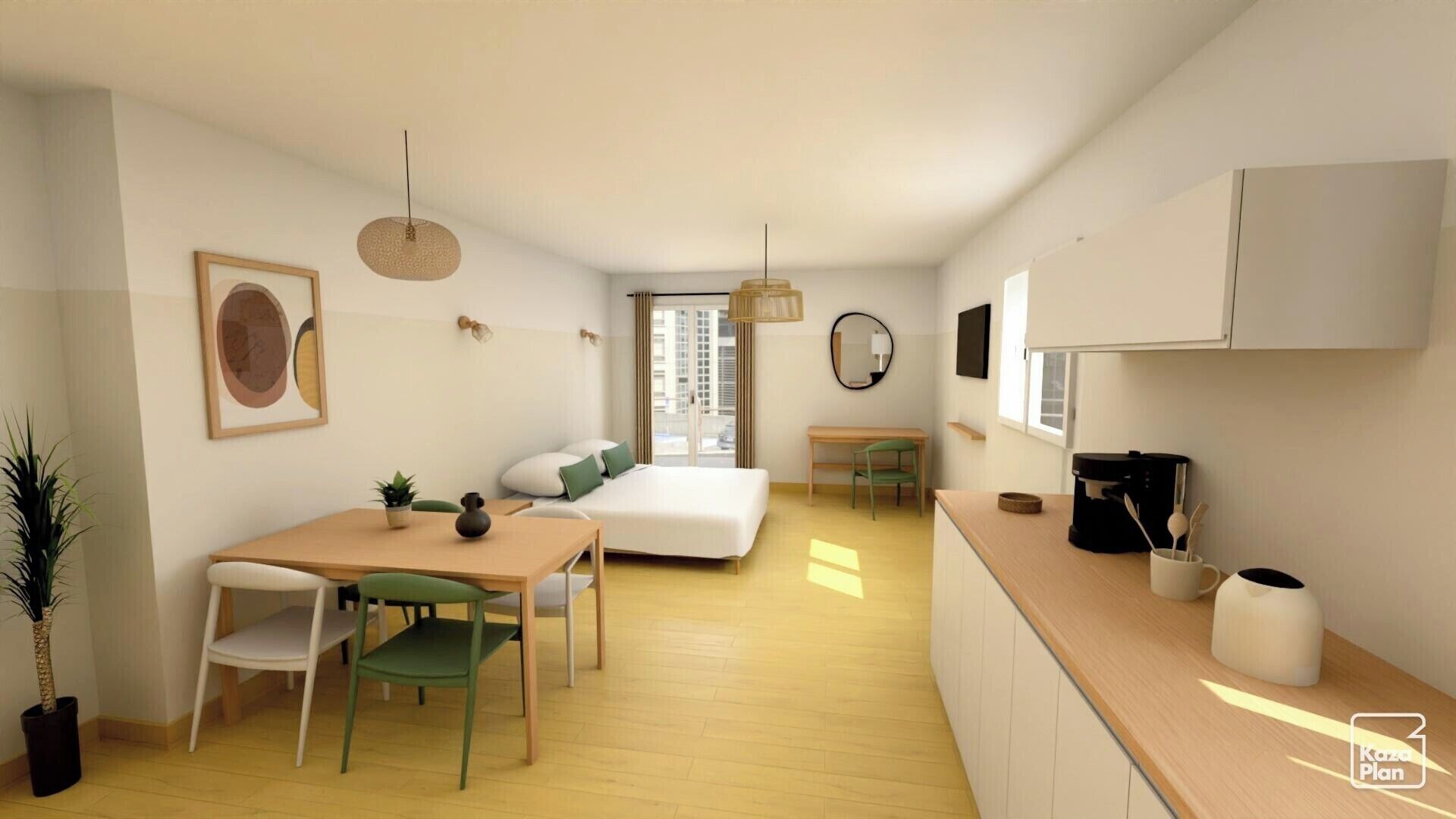 舒适公寓, 1 间卧室 (aparthotel formula) | 高档床上用品、客房内保险箱、办公桌、遮光窗帘