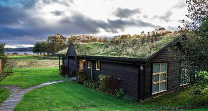 Luxury chalet with hot tub and loch views