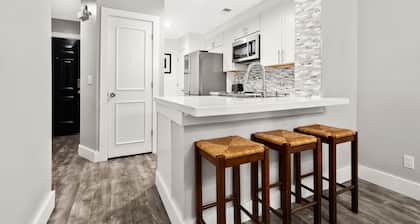 Modern, newly renovated condo overlooking