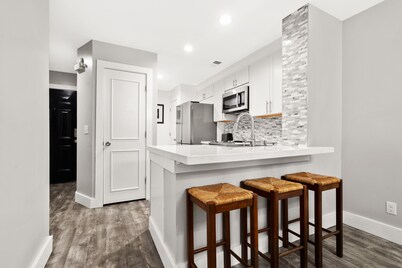 Modern, newly renovated condo overlooking