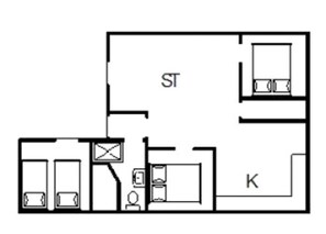 Floor plan - 6 Person Holiday Home in Fano (Fano)