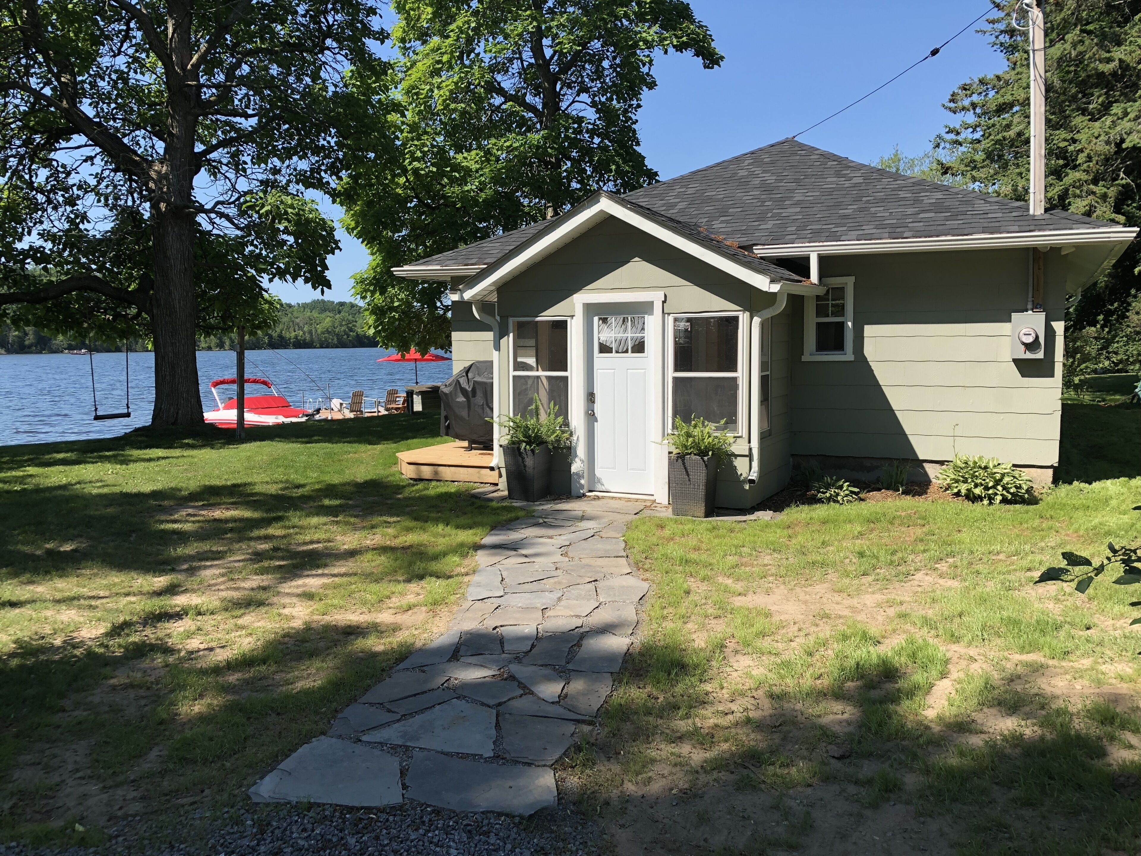 Main entrance of cottage.