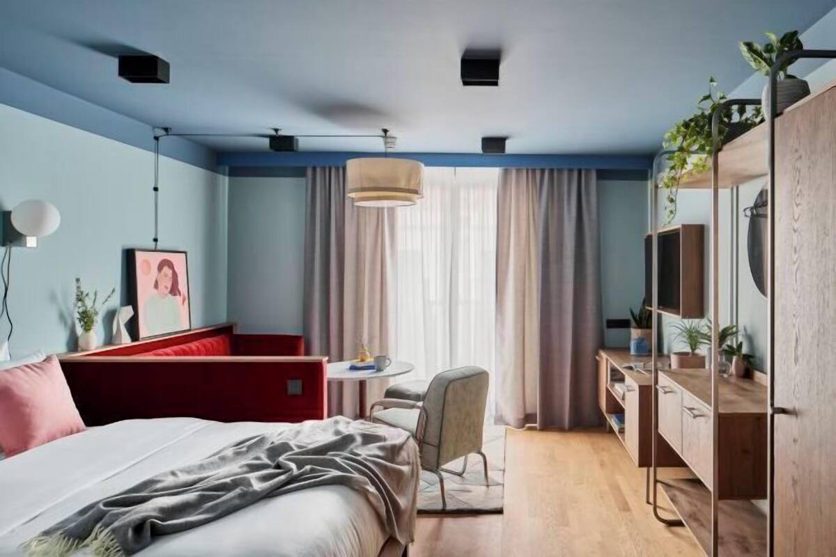 In-room safe, desk, laptop workspace, blackout drapes