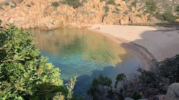 Chaises longues, serviettes de plage