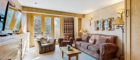 Televisie en een open haard