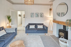 House | Living room | 32-inch flat-screen TV with satellite channels, TV - Retreat By The Sea (Redcar)