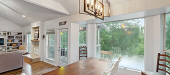 Riverfront retreat w/ wraparound deck, gas grill, free WiFi, & central AC