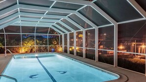 Piscine extérieure, piscine chauffée