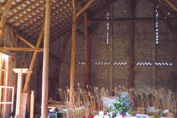 Outdoor banquet area