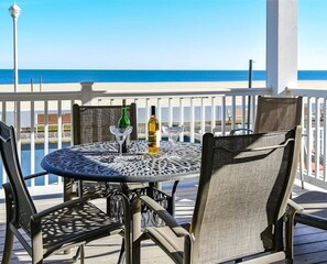 Outdoor dining - The best of the best, 2BD direct Ocean Front with wide big ocean front balcony . Relax and enjoy the ocean and the sun. (Ocean City)