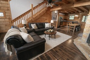 Smart TV, fireplace, video games