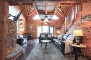 Smart TV, fireplace, video games