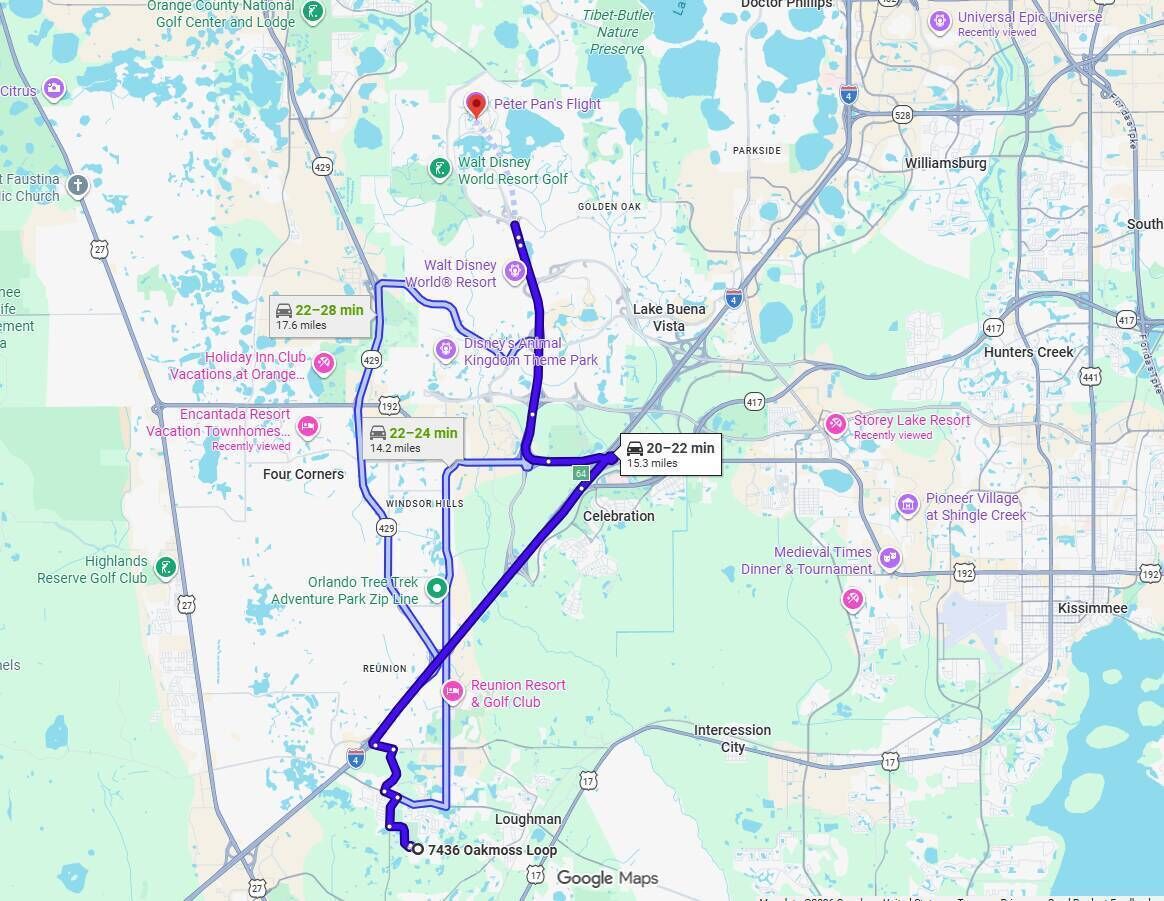 Kort over overnatningsstedet