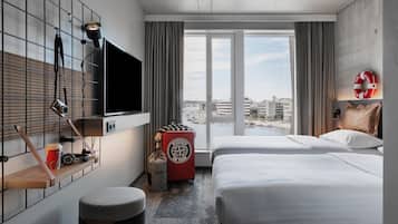 Premium bedding, blackout curtains, cots/infant beds, free WiFi