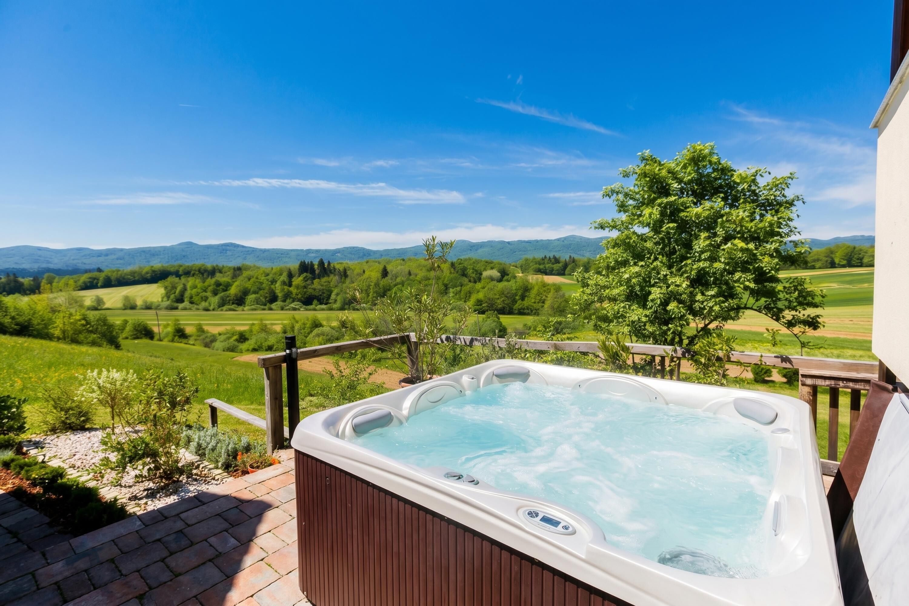 Family Chalet, Multiple Bedrooms, Mountainside (Homestead Bahor With Whirlpool) | Outdoor spa tub