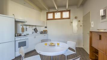 Fridge, oven, dishwasher, coffee/tea maker