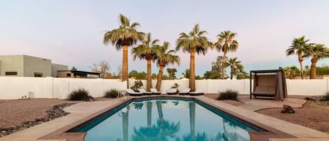 A heated pool