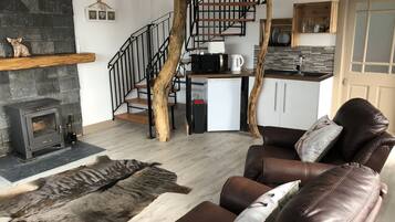 Télévision, cheminée