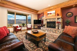 TV, fireplace, DVD player, offices