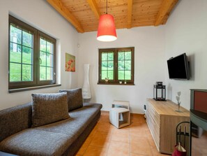 Televisión y chimenea