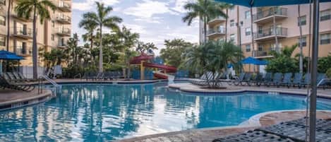 A heated pool