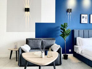 Superior Studio | Living area | 50-cm TV with cable channels, Netflix, streaming services