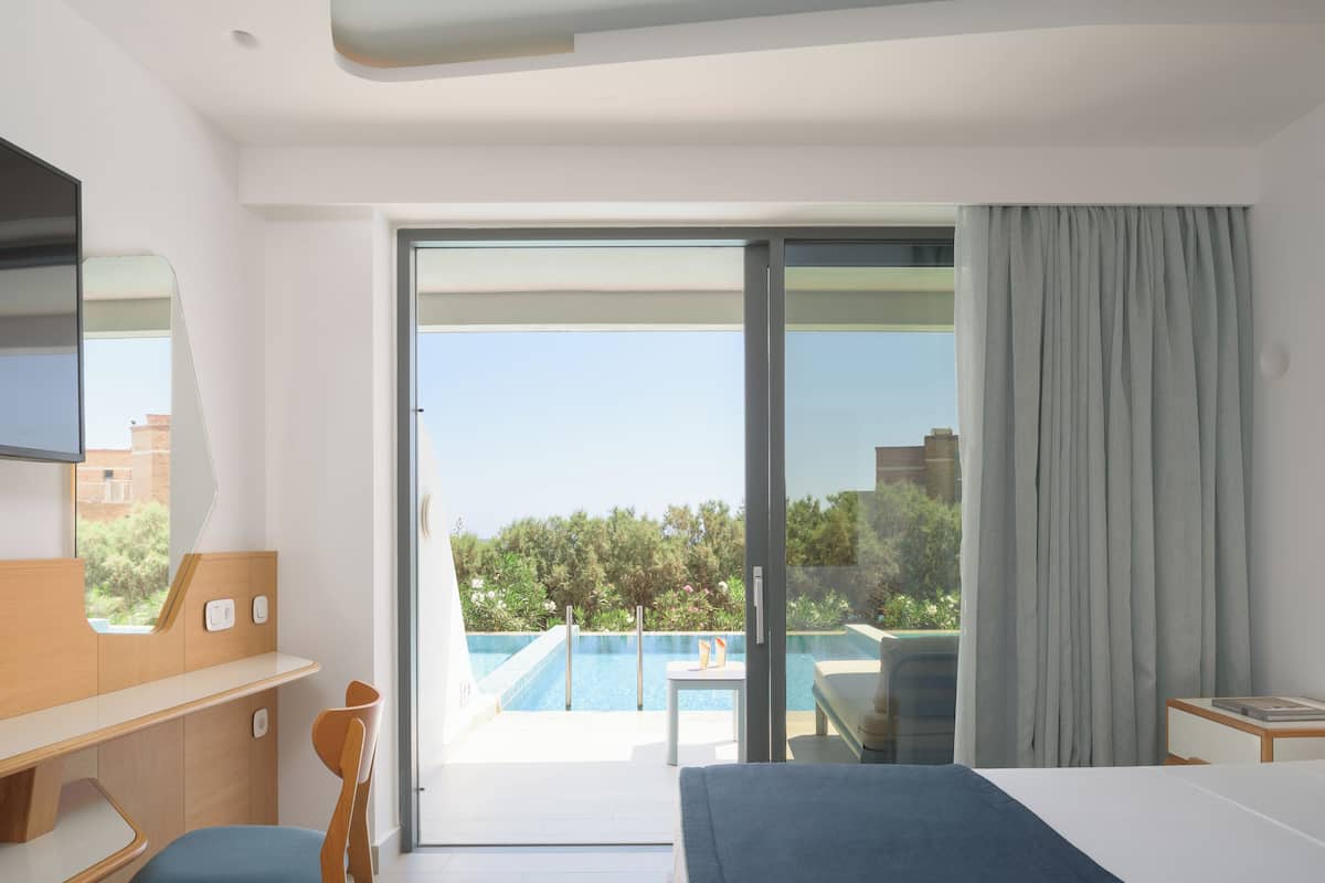 Family Room with Individual Pool, Two Bedrooms, Adults Friendly | 1 bedroom, premium bedding, in-room safe, desk