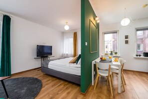 Studio Suite | Individually decorated, individually furnished, laptop workspace