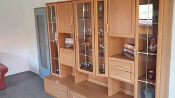 Apartment, Patio | Living area | 20-inch TV with satellite channels