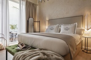 Apartment, Patio, Ground Floor | Premium bedding, down comforters, memory foam beds - Casa Sevilla 1855 Suites by Época (Seville)