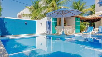 Chalet | Pool | Indoor pool, pool umbrellas, sun loungers