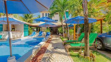 Chalet | Pool | Indoor pool, pool umbrellas, sun loungers