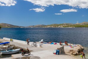 Beach nearby, sun-loungers