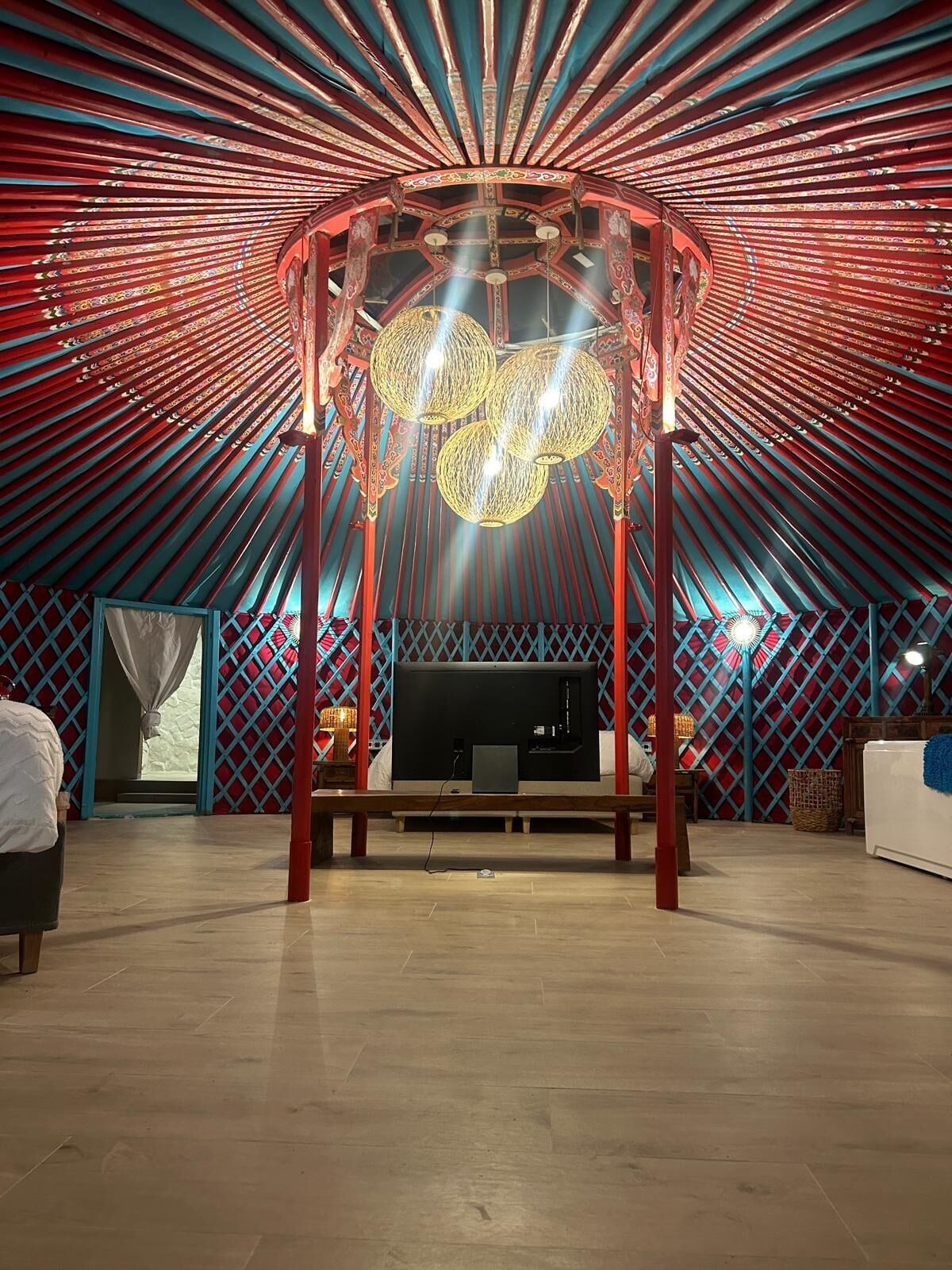 luxury tent, hot tub (yurta cuadruple) | minibar, blackout curtains, free wifi, bed sheets