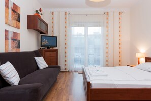 Studio, balkon, tepi pantai | Seprai linen